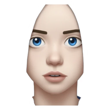 Billie eilish chanteuse cheveux bleu yeux bleu sticker
