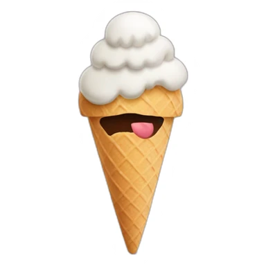 Icecream with paper sticker