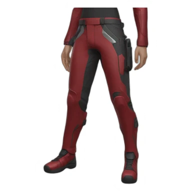 futuristic Autonomous Combat colored crimson pants sticker
