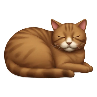 Brownish cat sleep sticker