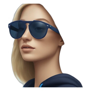 Lacoste bag girl with black lacoste hoodie e and blue oakley sportive sunglass  sticker
