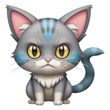 Cartoon Purugly-Glameow-Pokémon-fusion sticker