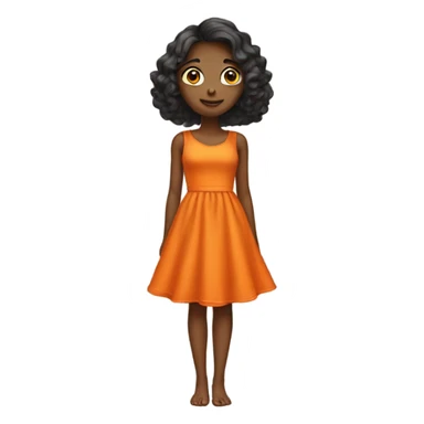 orange dress without human sticker