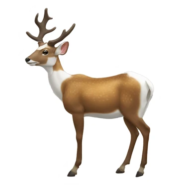 Piebald deer mount sticker