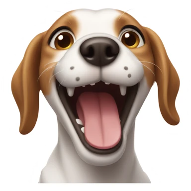 excited dog sticker