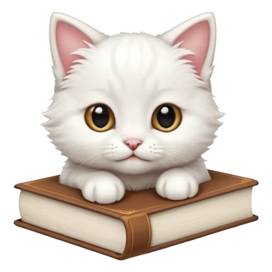 preciso de um livro com um gatinho na capa sticker