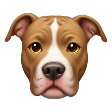 Pit bull with tan marks on his head sticker