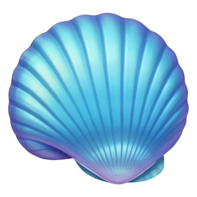 A light blue sea shell  sticker
