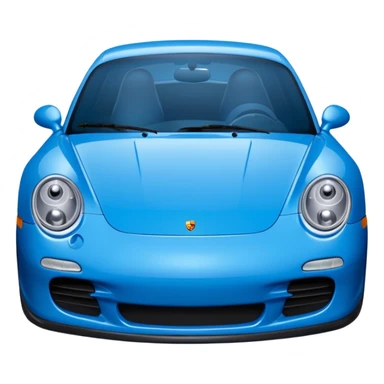 2004 blue porsche carrera with eyes sticker