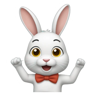 lapin qui dab sticker