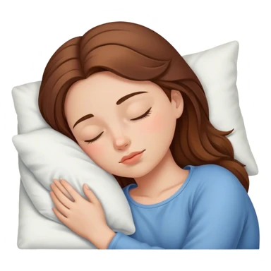 Brown haired girl who sleep sticker