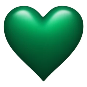 Dark green heart  sticker