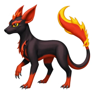 
Canine-Houndoom-Salandit-Noibat-Flareon-Fakémon-Digimon-fusion (full body) sticker