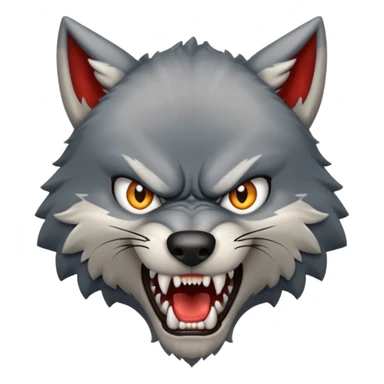 Tráeme una imagen de un lobo enojado sticker