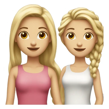 two caucasian girls sticker