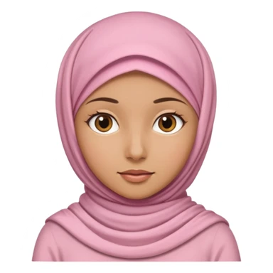 بنت ذات بشره حنطيه محجبه لابسه وردي فاتح sticker