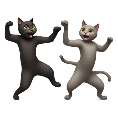 Two cats dancing sticker