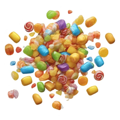 variety of candy falling sticker