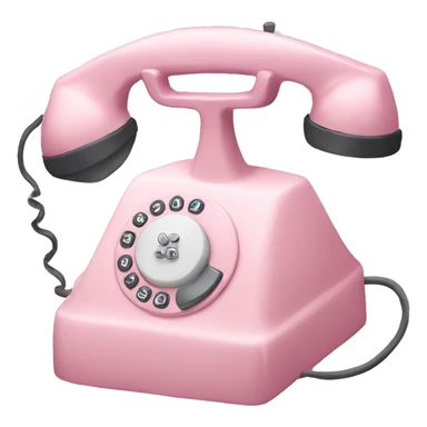 pastel pink telephone sticker