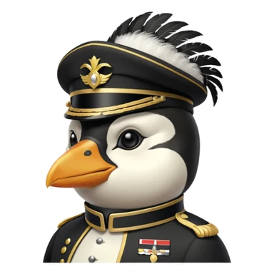 luxurious penguin soldier sticker