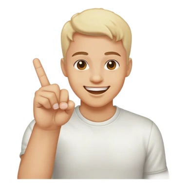 Person with finger guns sticker