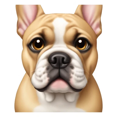golden brown french Bulldog with black nose  sticker