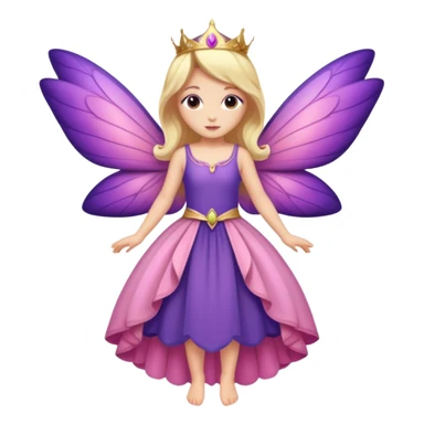 royal purple and pink buttery fairy combined sticker
