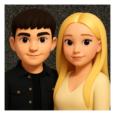 Slightly increase the volume of the upper body of the girl and slightly rotate her to face forward, maintaining the style of the original image. sticker