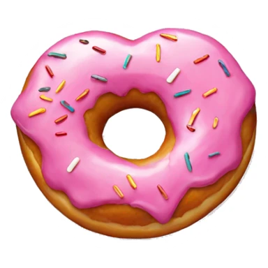 Donut heart sticker