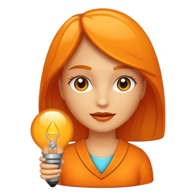 Una dona naranja brillante como lámpara  sticker