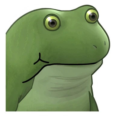 bufo frog with a forehead protector sticker