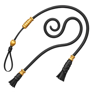 a whip, emoji style sticker