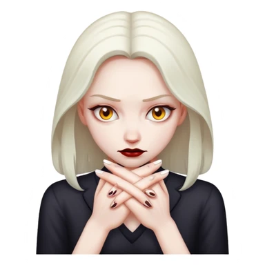 woman rubbing hands together with evil look on face sticker