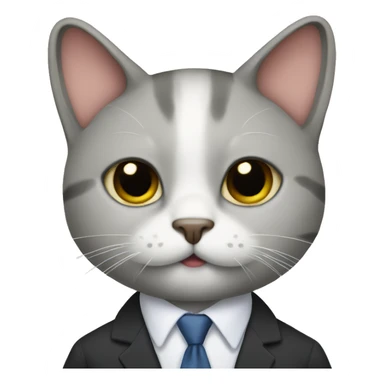 cat in a suit sticker