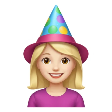 party hatted girl sticker