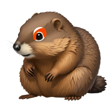 High detail, hyperrealistic groundhog, seeing it's shadow in the snow, still life, isolated, rendering, 4k hd, 300 dpi, no emoji icons,  no emoji faces, no human figures  sticker