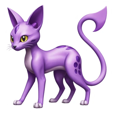 Genesect-Mewtwo-Espeon-Serval-Fakémon-hybrid-creature (full body)  sticker
