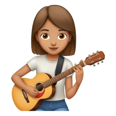 a girl playing guitar sticker