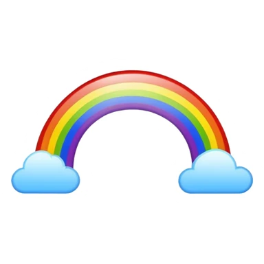 colorful rainbow in the sky sticker