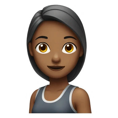 Girl in gym clothes sticker