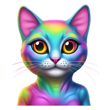Lisa frank alien cat sticker
