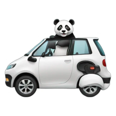 Driving Panda in car sticker