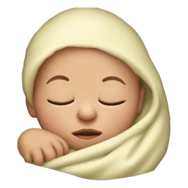 New born baby sleeping  sticker
