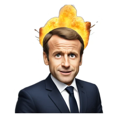 president macron explosion sticker