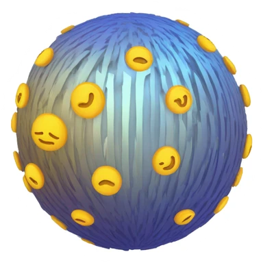 a sphere surrounded by waveforms sticker