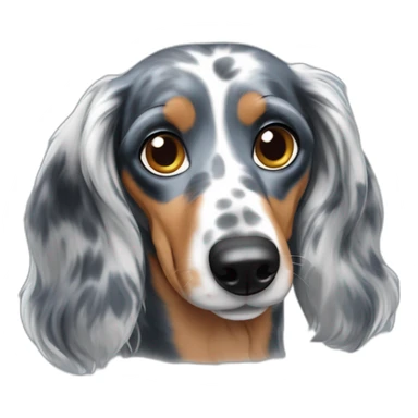 blue merle dachshund sticker