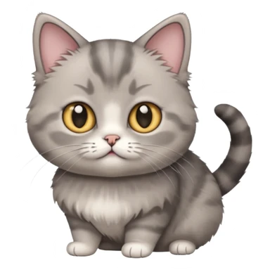 Gray munchkin cat sticker