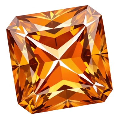 orange princess cut diamond sticker