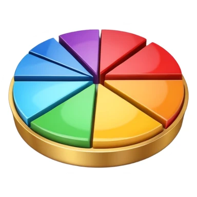 3d pie chart sticker