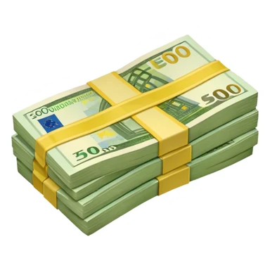 liasse de billet d'euro avec 200 500 aussi sticker